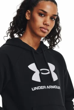 Ua Rival Fleece Big Logo Hdy Black*Under Armour Hot