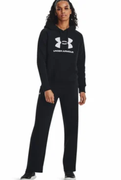 Ua Rival Fleece Big Logo Hdy Black*Under Armour Hot