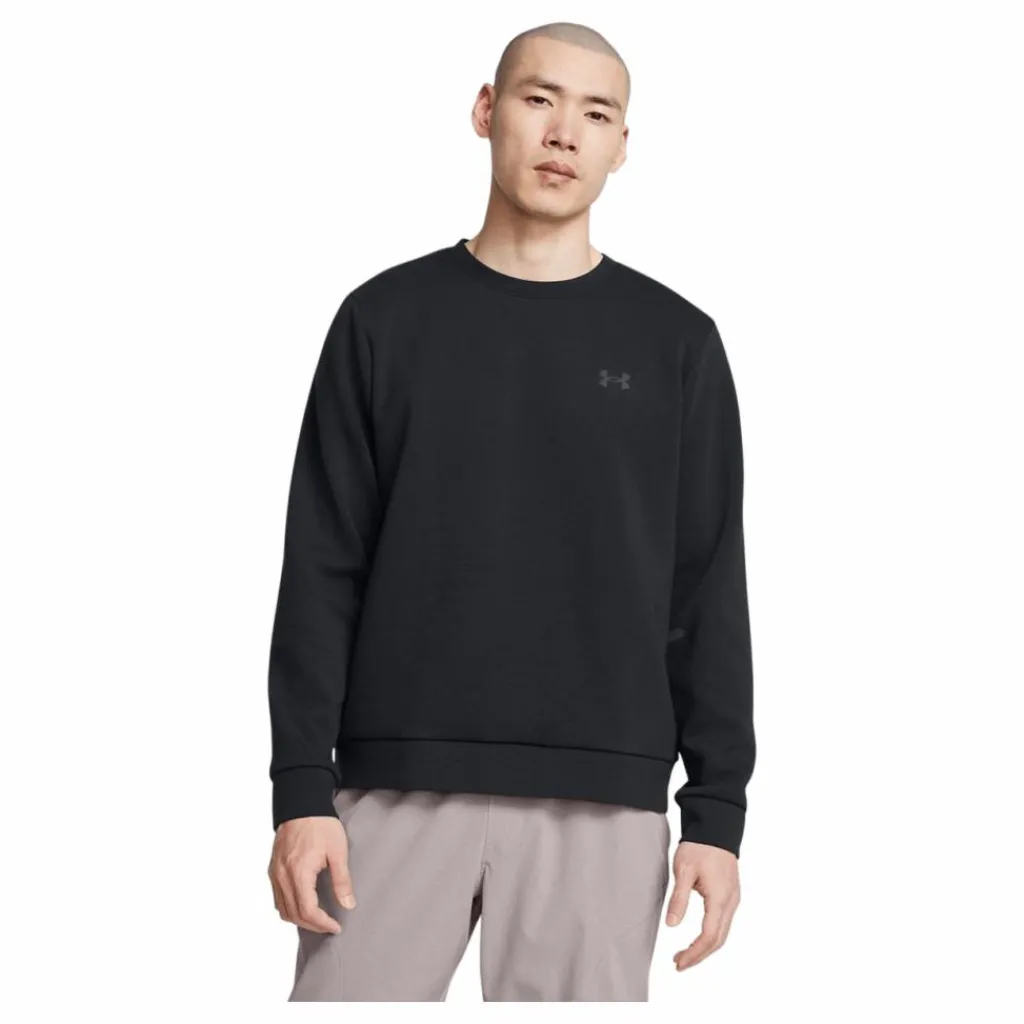 Under Armour Ua Unstoppable Flc Crew Eu Black Svart New