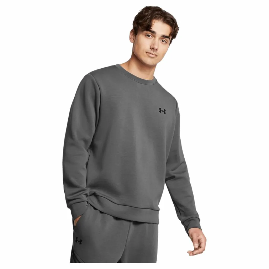 Under Armour Ua Unstoppable Flc Crew Eu Castlerock Grå