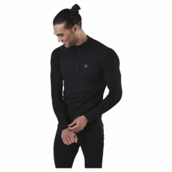 Ubbe Long Sleeve with Zip 100% Merino Wool Black*Norfolk Sale