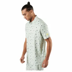 Ultimate365 Allover Print Golf Polo Shirt Linen Green / Shadow Green / Impact Yellow*adidas