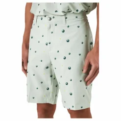 adidas Ultimate365 Allover Print 9-Inch Golf Shorts Linen Green / Shadow Green / Impact Yellow Vit New
