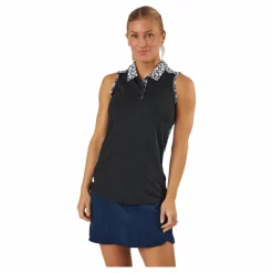 adidas Ultimate365 Sleeveless Golf Polo Shirt Black Svart