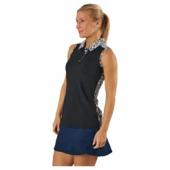 adidas Ultimate365 Sleeveless Golf Polo Shirt Black Svart