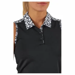 adidas Ultimate365 Sleeveless Golf Polo Shirt Black Svart
