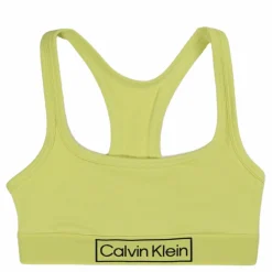 Calvin Klein Unlined Bralette Cyber Green Gul Clearance