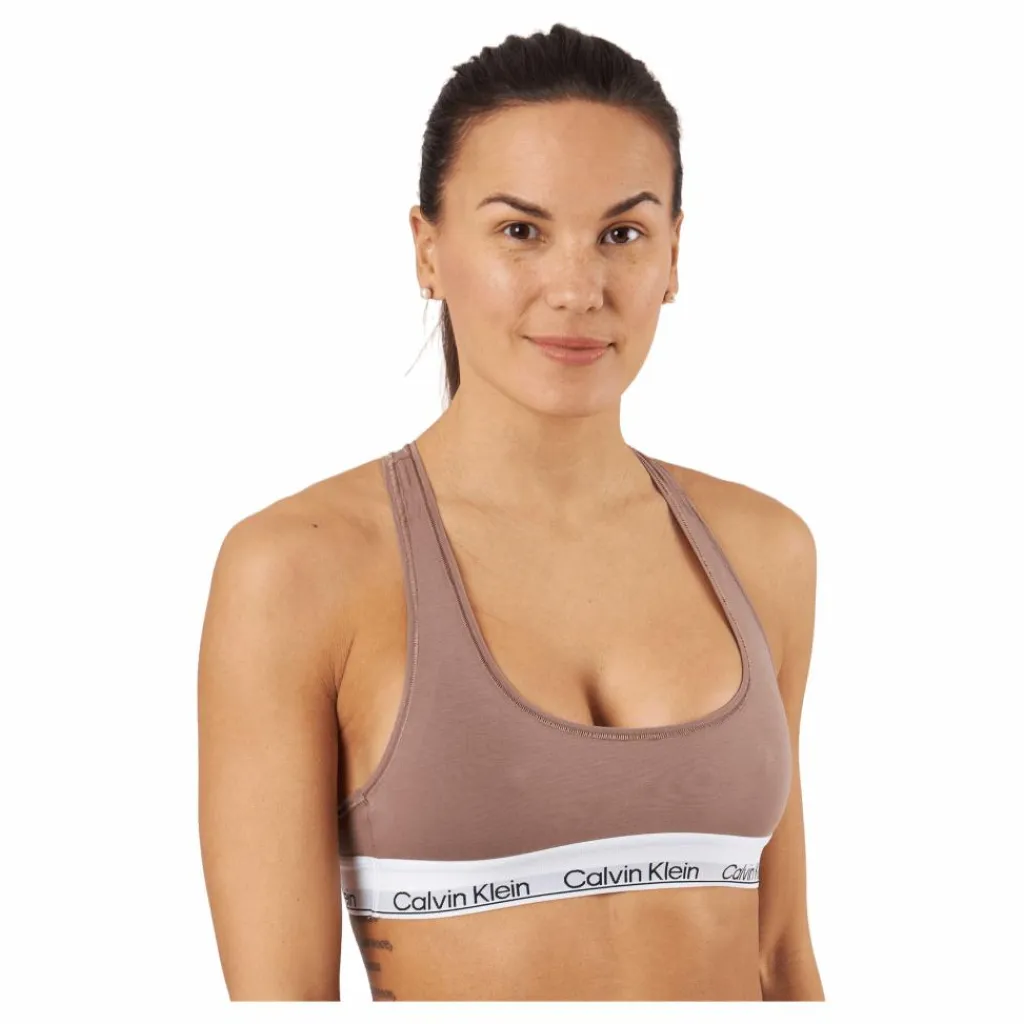 Calvin Klein Unlined Bralette Rich Taupe Beige Sale