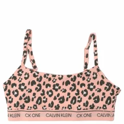 Calvin Klein Unlined Bralette Stephen Leopard Print_peach Me Rosa Hot