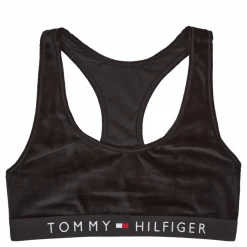 Tommy Hilfiger Unlined Bralette Velour Black Brun Online