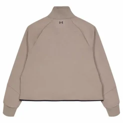 Under Armour Unstoppable Flc Rugby Crop Brown Beige Clearance