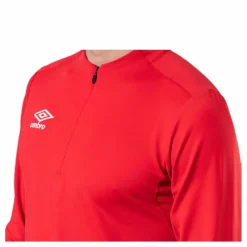 Umbro UX Elite Halfzip Top White/Red Vit och Röd Hot