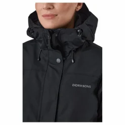 Didriksons Vanja Wns Jkt Black Svart Outlet