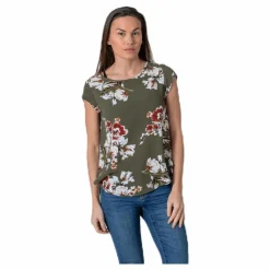 Vic Ss Aop Top Wvn Black*Only Clearance