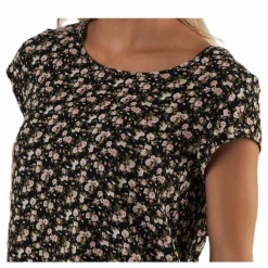 Only Vic Ss Aop Top Wvn Black Svart Discount