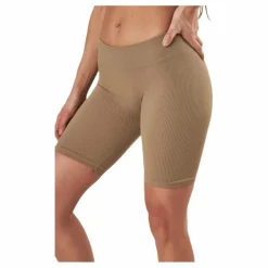 Only Vicky Rib Seamless Shorts Beige Discount
