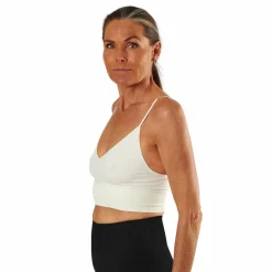 Only Vicky  Rib Seamless V-Neck Top White Vit Discount