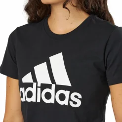 adidas W Badge Of Sport Cotton Tee - Regular Fit Black Svart Sale