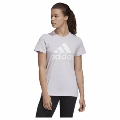 adidas W Badge Of Sport Cotton Tee - Regular Fit Purple Tint Vit Discount