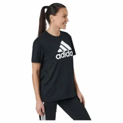 adidas W Bl Boyf T Black/white Svart Discount