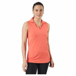 W Cloudspun Coast Sl Polo Hot Coral Heather*Puma Golf New