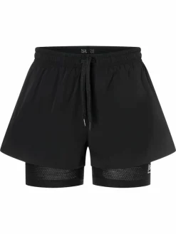 Super.Natural W Double Layer Shorts Black Svart Best