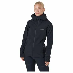 Peak Performance W Explore Hood Jacket Black Blå Online
