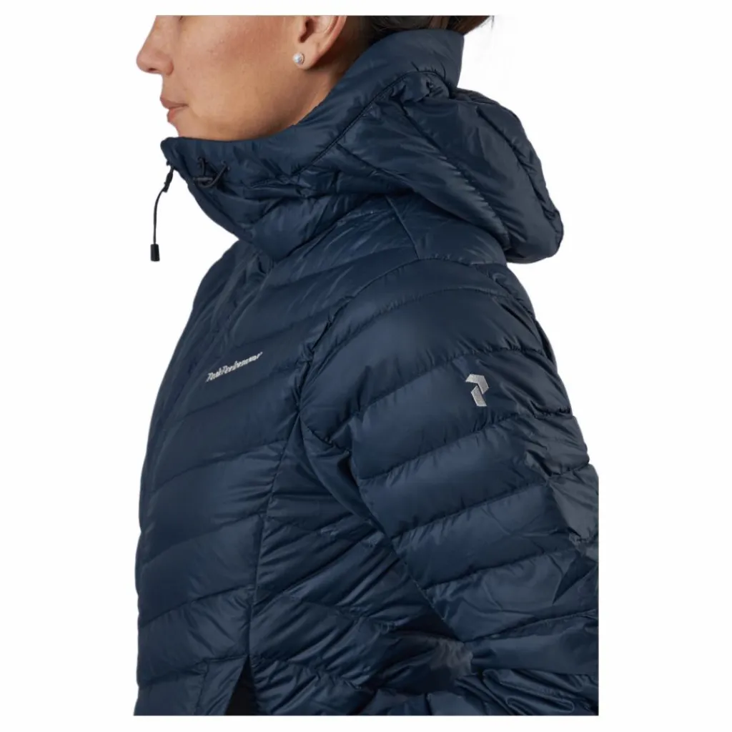 Peak Performance W Frost Down Hood Jacket Shadow Blue Hot