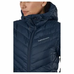 Peak Performance W Frost Down Hood Jacket Blue Shadow Blå Best
