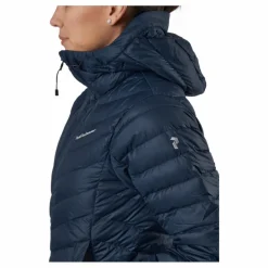 Peak Performance W Frost Down Hood Jacket Blue Shadow Blå Best