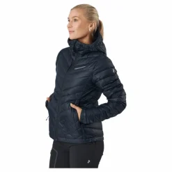 Peak Performance W Frost Down Hood Jacket Black Svart Hot
