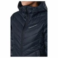 Peak Performance W Frost Down Hood Jacket Black Svart Hot