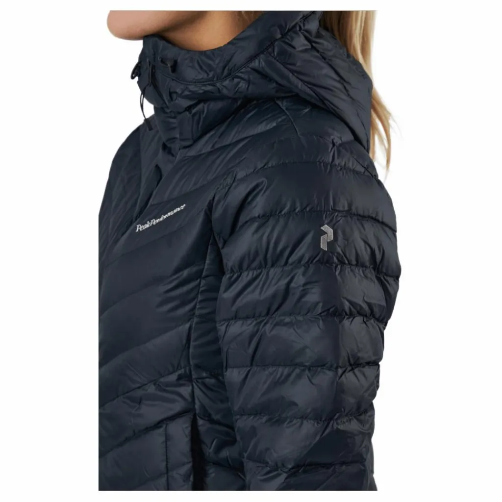 Peak Performance W Frost Down Hood Jacket Black Svart Hot