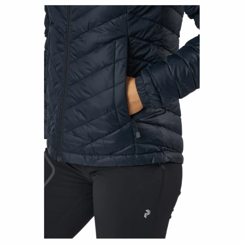 Peak Performance W Frost Down Hood Jacket Black Svart Hot