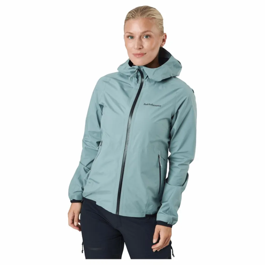 Peak Performance W Gore-tex Pac Jacket Ashen Green Blå Discount