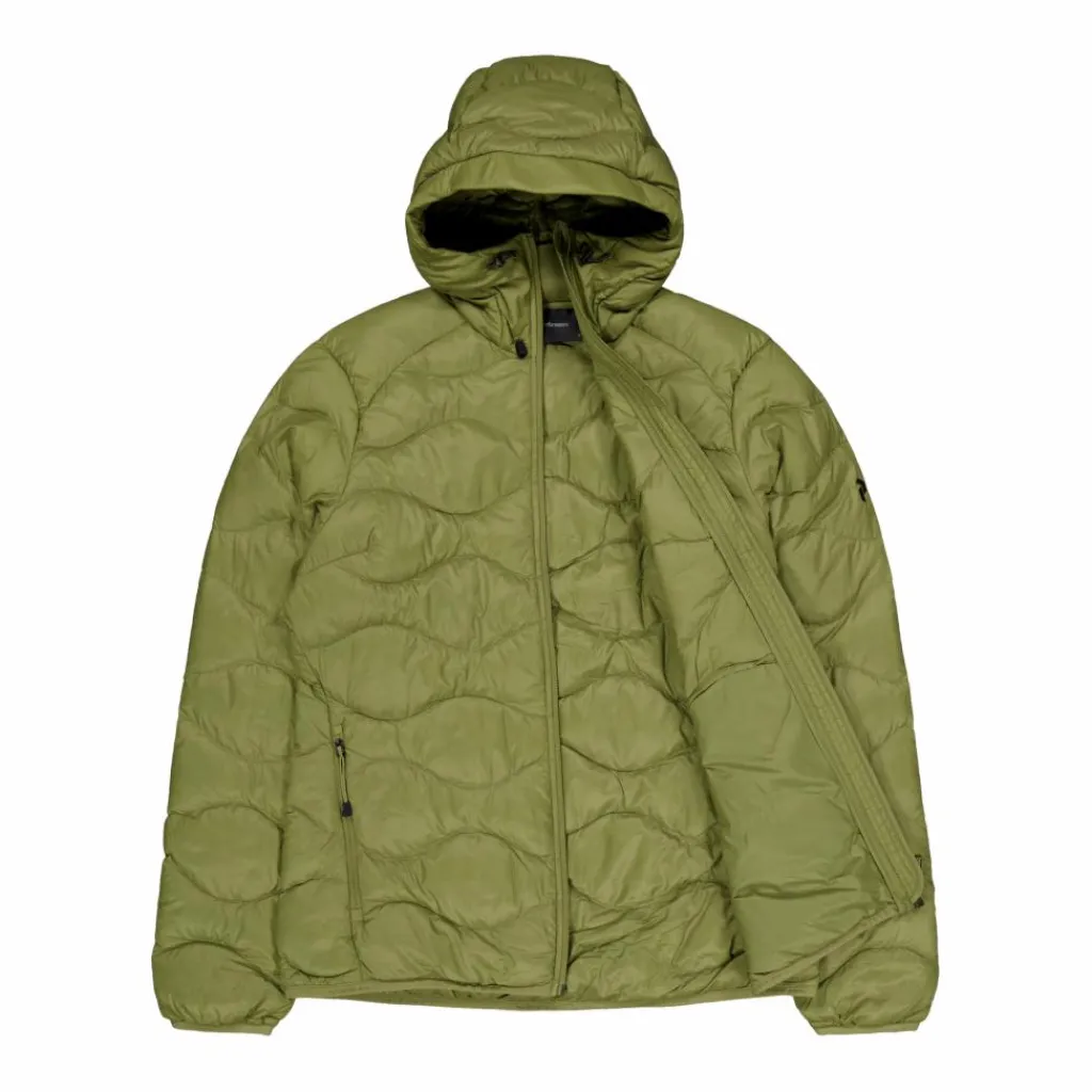Peak Performance W Helium Down Hood Jacket Snap Green Grön Best