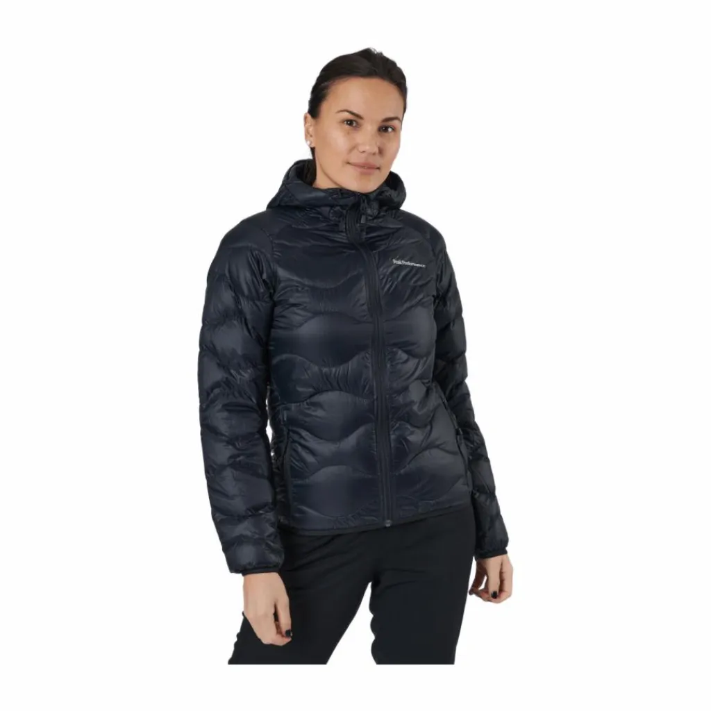 Peak Performance W Helium Down Hood Jacket Black Svart