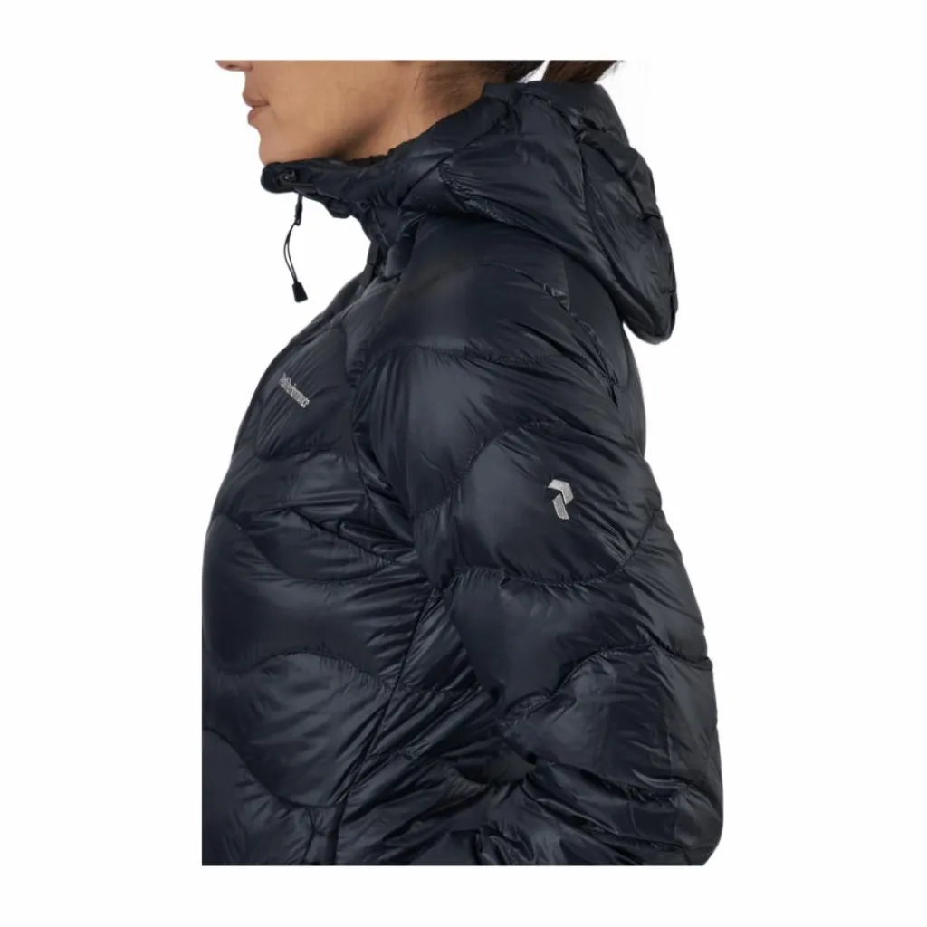Peak Performance W Helium Down Hood Jacket Black Svart
