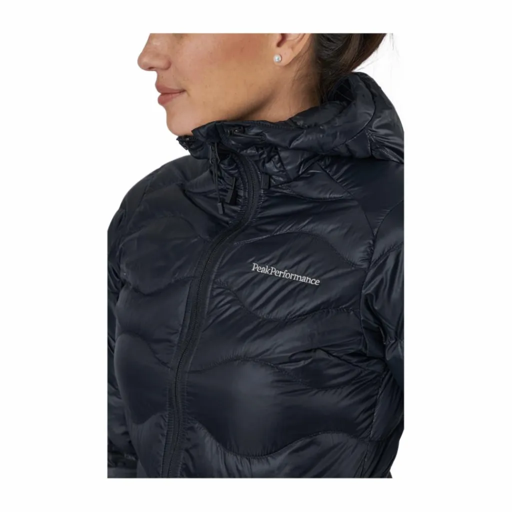 Peak Performance W Helium Down Hood Jacket Black Svart