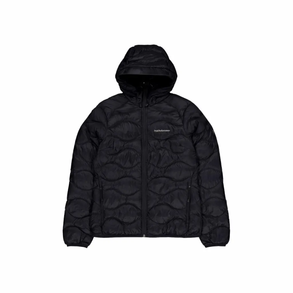 Peak Performance W Helium Down Hood Jacket Black Svart
