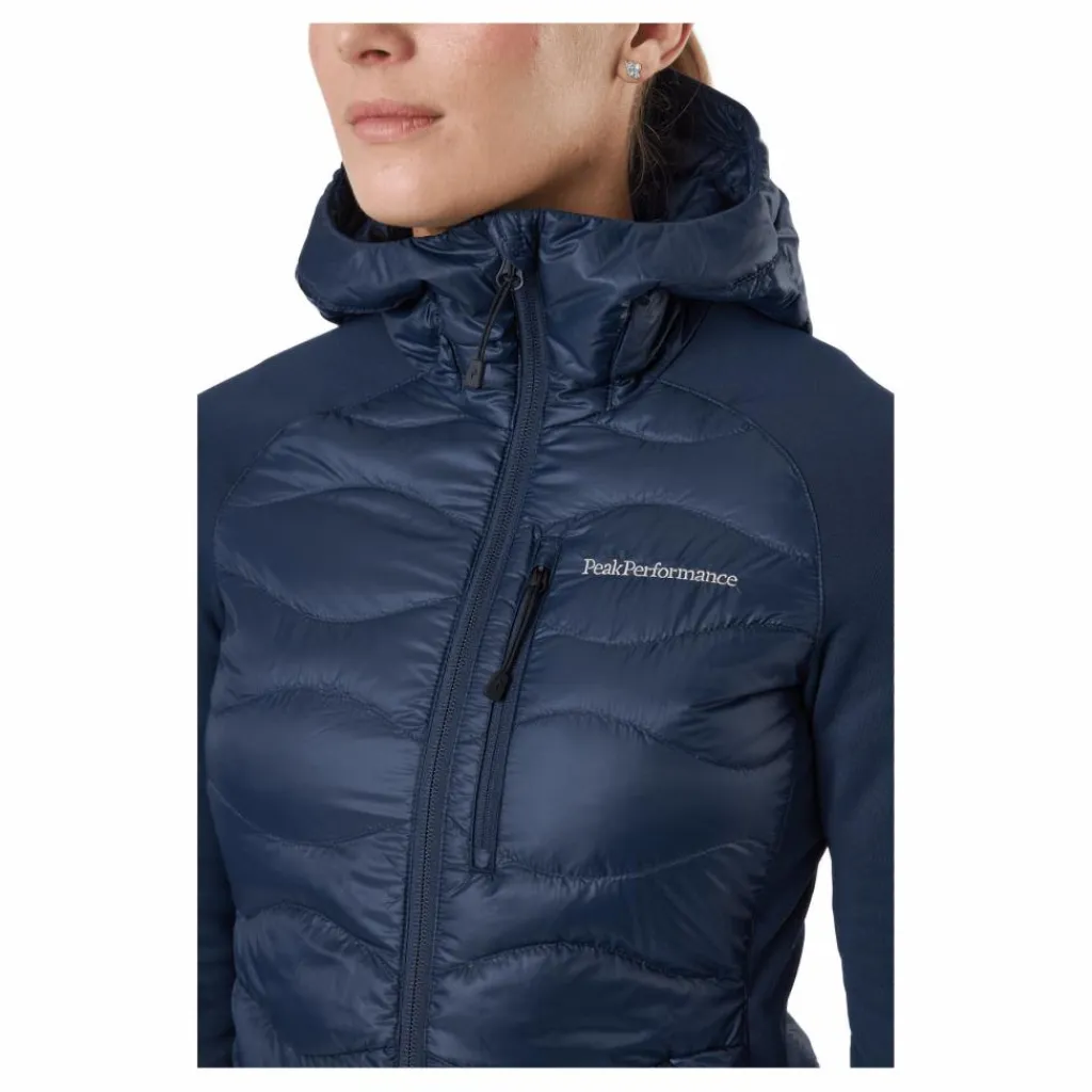 Peak Performance W Helium Down Hybrid Hood Blue Shadow Blå Hot