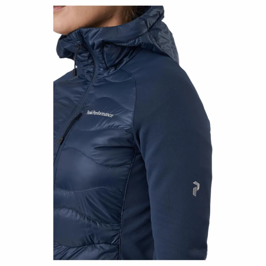Peak Performance W Helium Down Hybrid Hood Blue Shadow Blå Hot