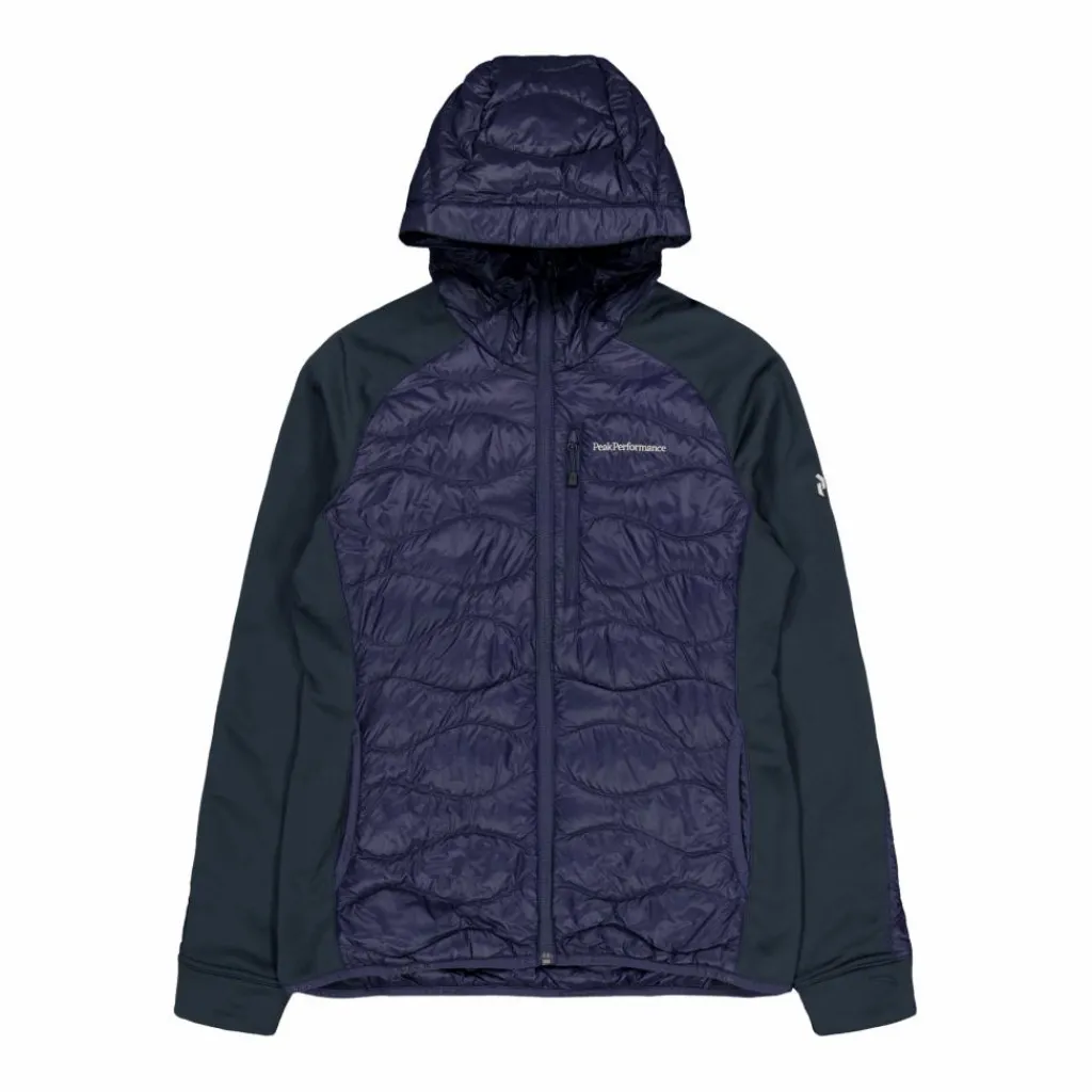 Peak Performance W Helium Down Hybrid Hood Blue Shadow Blå Hot