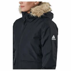adidas W Hooded Parka Black Svart Outlet