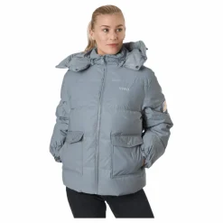 Svea W. Hooded Reflective Puffer Ja Silver Grå Best