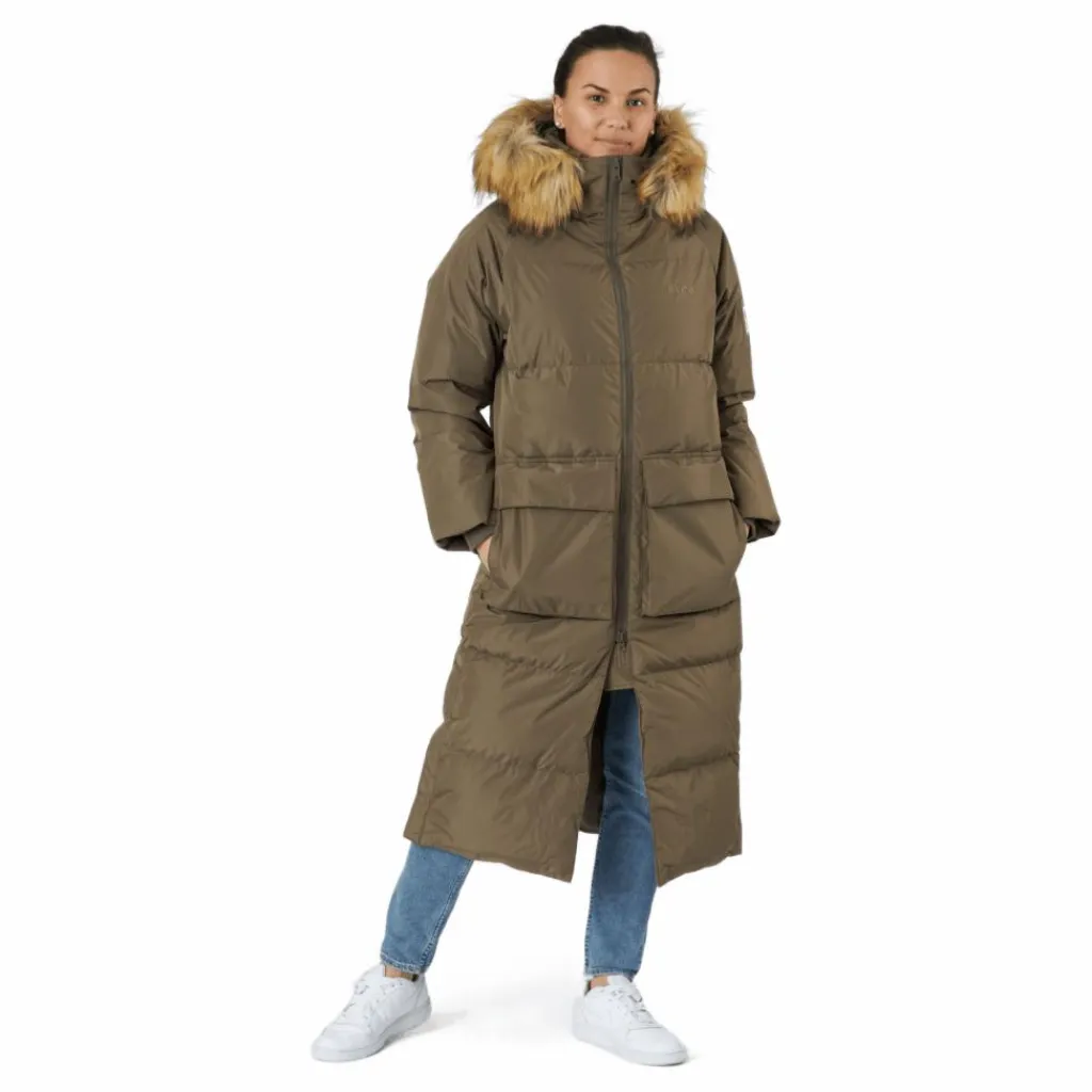 W. Loose Fur Hood Coat Mole*Svea Online