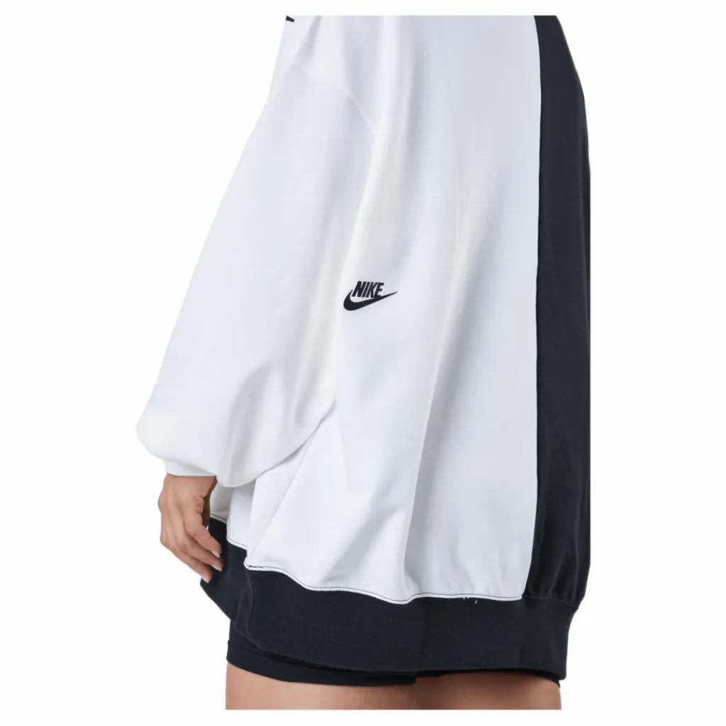 Nike W Nsw Ft Flc Oos Crew Dnc Black/white Svart och Vit Online