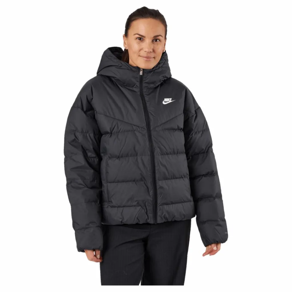W Nsw Sf Dwn Wr Hd Jkt Black/black/white*Nike Sale