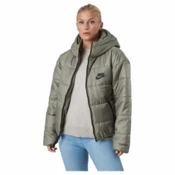 Nike W Nsw Syn Tf Rpl Hd Jkt Matte Olive/matte Olive/black Grå Hot