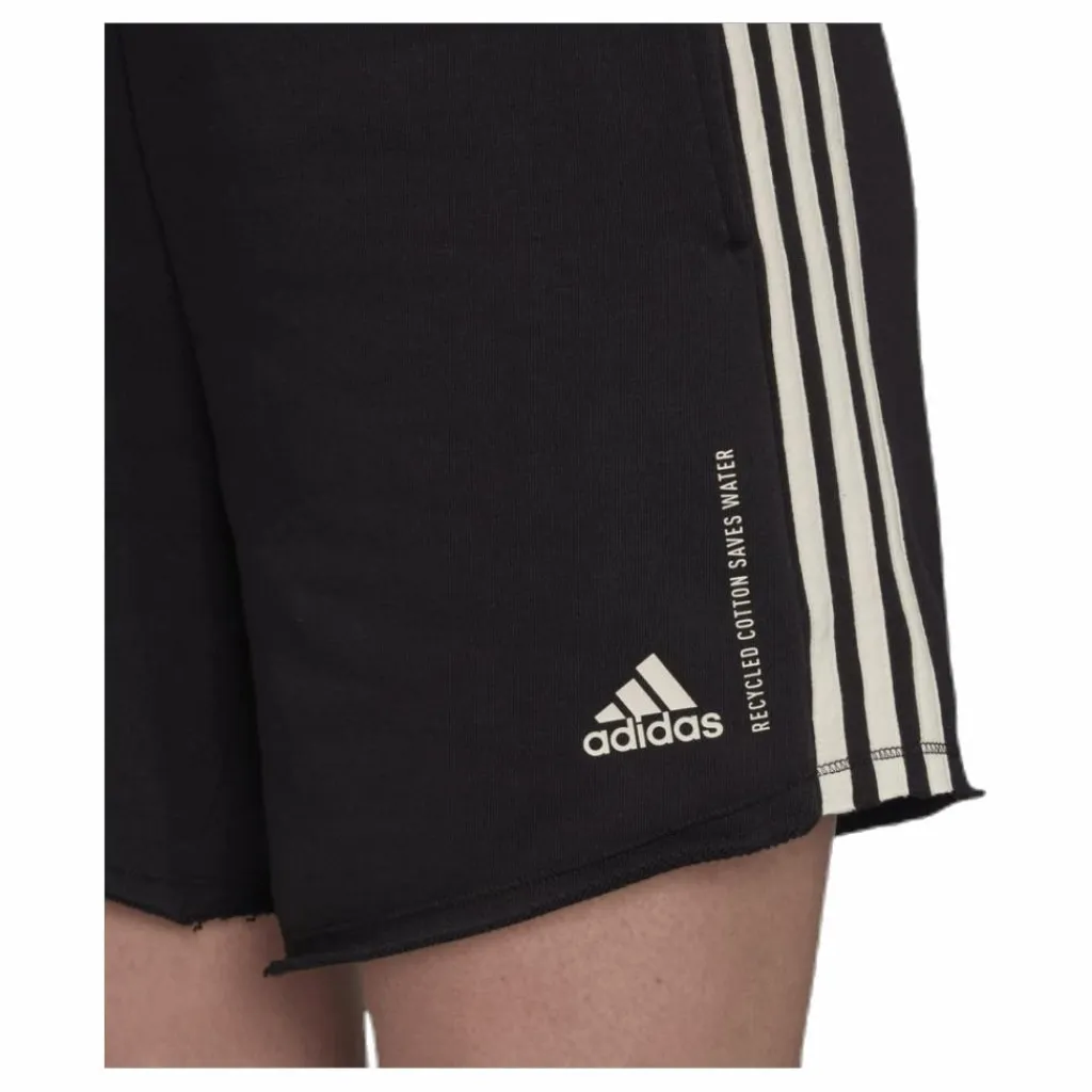 adidas W Recycled Cotton Short Black Svart Discount